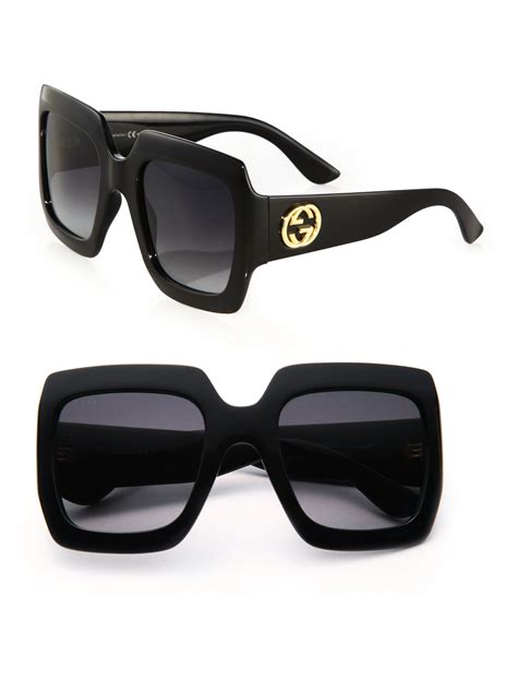 black oversized gucci glasses|Gucci unisex fashion 54mm sunglasses.